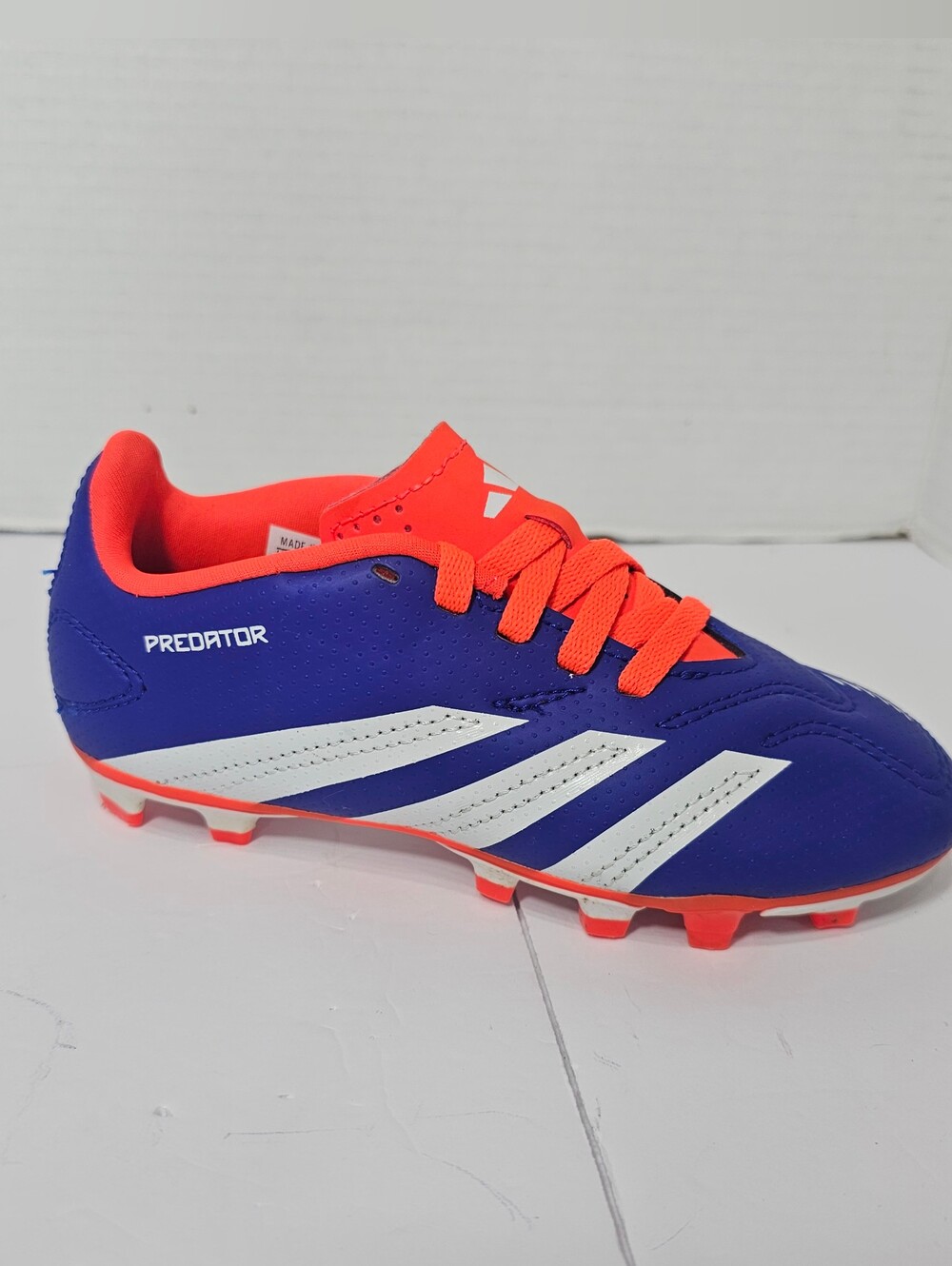 adidas Predator 24 FxG Kids Soccer Cleats Blue White IF6424 Size 11